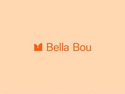 Bella Bou Athleisure Concept 👑 abstract abstract logo b bella bou clean crown crown logo logo logodesign logotype minimal orange pastel pictorial mark sans serif simple sparkle untitled sans wordmark