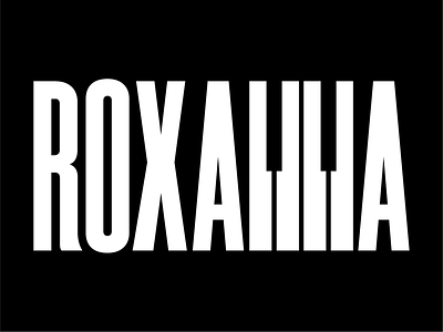 Roxanna 🎹 black bold branding clean flat keys logo minimal musician pianist piano rox roxanna roxy white wordmark
