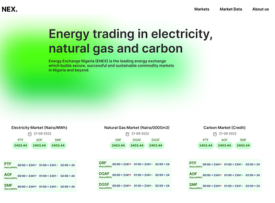 Landing Page app crypto design energy trading landing page minimal trading ui ux web website