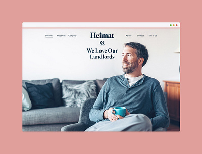 Heimat branding design flat minimal typography ui ux web website