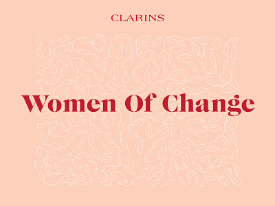 Clarins design illustration minimal typography vector