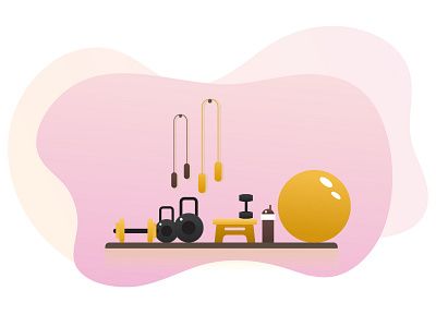 Fitness tools design fitness gradient color icon illustraion illustration ui ux vector workout