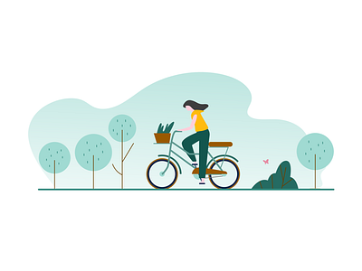 The life I dream bike grocery illustraion illustration personal shopping vector