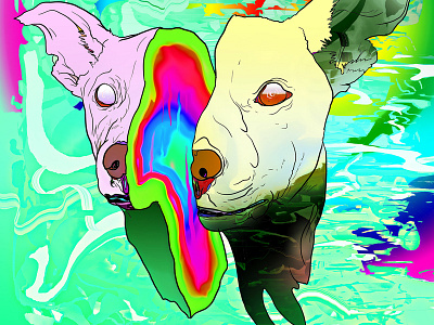 Perro Arrepentido abstract catharsis digital digital art dog drawing illustration