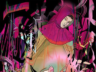 The Monk abstract catharsis color colorful digital digital art drawing illustration monk