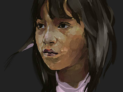 Portrait of Ramona brush digital digital art illustration painting