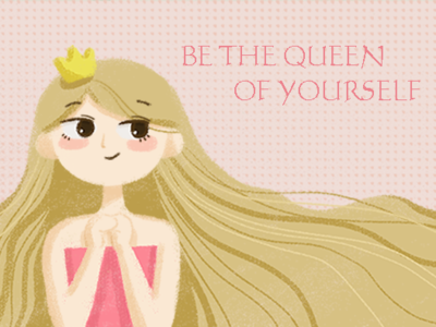 Be the queen of yourself-Starbucks cards illustration