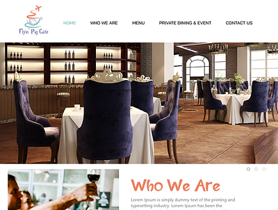 Landing page website restaurant landing page website website food website page