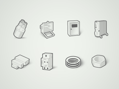 Icons Set for Cable Plus Systems LLC website