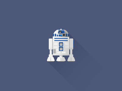 R2D2 android flat r2d2 robot star wars sw