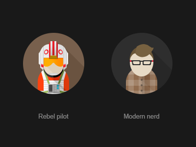 Rebel Pilot avatar flat modern nerd photograph pilot rebel red leader sw x wing pilot