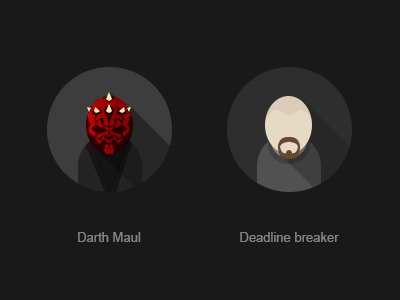 Darth Maul avatar darth maul deadline breaker flat spike head sw ui designer