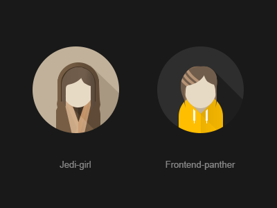 Jedi-girl avatar bagira flat frontend developer jedi jedi girl panther sw