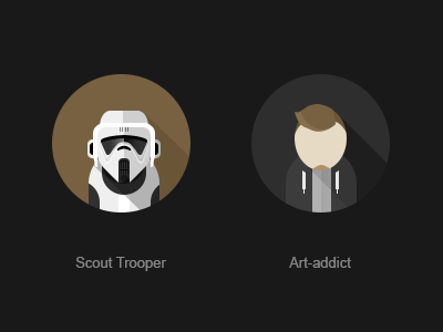 Scout Trooper art-addict avatar designer flat illustrator scout scout-trooper sw trooper