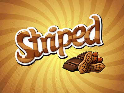 Striped butter logo packing peanut striped