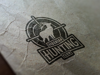 SHC Logo aim black club deer design hunting logo logotype mock up