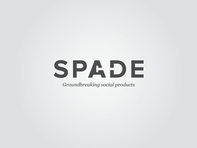 Spade Logo branding dig logo shovel social spade typography
