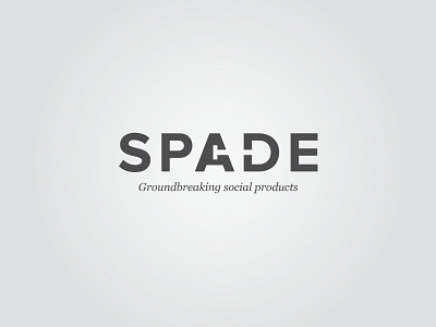 Spade Logo branding dig logo shovel social spade typography