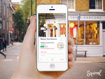 Squirrel - View Squirrel app apple ios ios7 iphone list location notes places squirrel ui ux