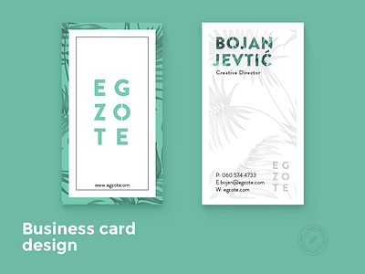 Egzote Business Card branding business card stationary visual identity