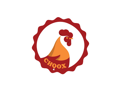 Choox badge branding chicken food logo rooster