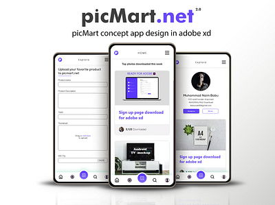 picMart concept app design app app design app design download branding design picmart ui ux