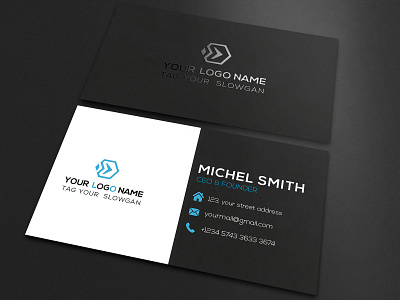 Corporet Spot Uv Business Card animation design logo