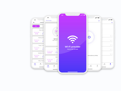 Wi-Fi Provider_ The total solution of Home Wi-Fi app brand business card psd design flat logo typography ui ux web