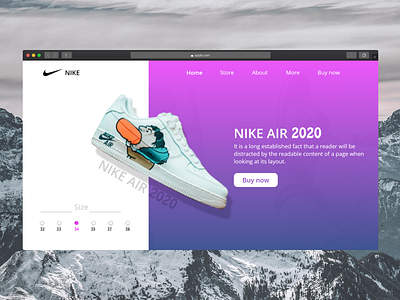 NIKE AIR _ Landing page design