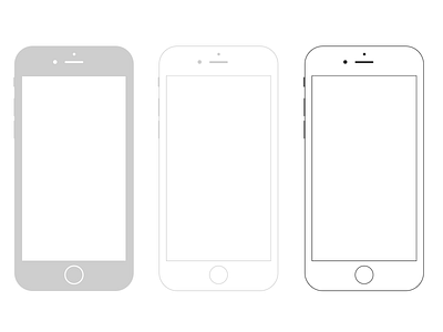 iPhone 6S Sketch Wireframe Templates (WIP)