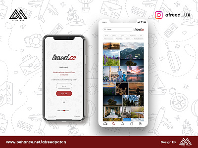 Travel.co Mobile App Design design illustration logo mobile ui vector