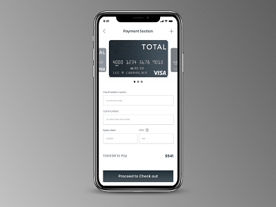 Credit card check out for mobile #dailyui #002" app mobile ui typography ui