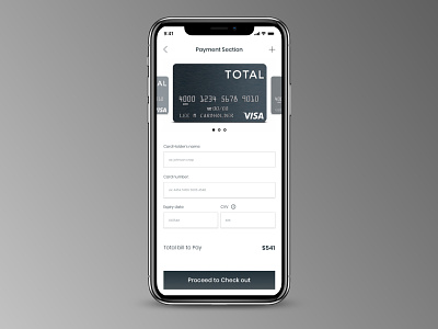 Credit card check out for mobile  #dailyui #002"