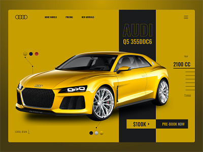 Audi Q5 355 black branding design grey icon minimal typography ui ux vector web yellow