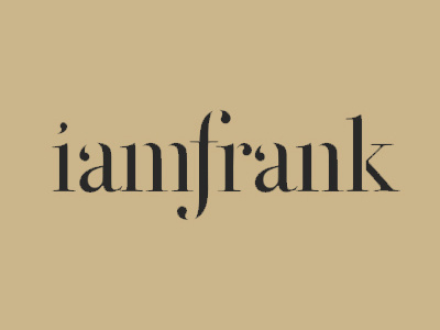 iamFrank. Logo design calligraphy elegant graphic graphic design handwritten iamfrank logo logo design typography written