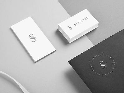 Simplico | Danish Developers branding brieving paper business cards logo mockup simplico