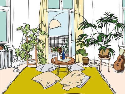 Scandinavian Interior Illustration