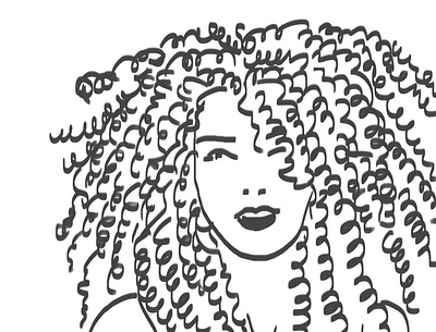 Curly girl design fashion fashion illustration graphic illustration vector