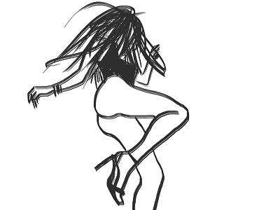 Dancing girl branding design fashion fashion illustration graphic graphic design illustration