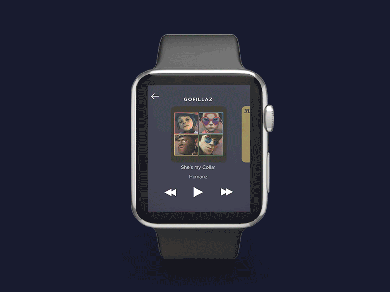 Smartwatch Music App Concept