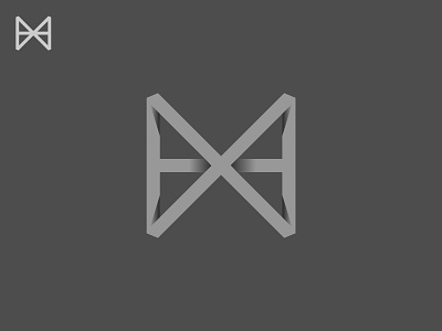 X H / Monogram black branding design grid h logo logodesign minimal monogram x