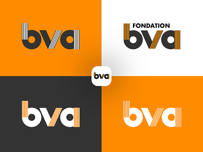 Fondation BVA Logo Research a b branding bva design grid logo logodesign minimal monogram v