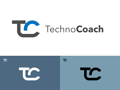 TechnoCoach logo Research branding grid logo monogram