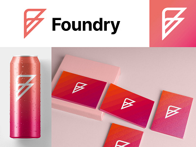 Foundry logo research branding design grid logo logodesign minimal