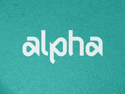 Alpha Font Research branding design font grid logo logodesign monogram