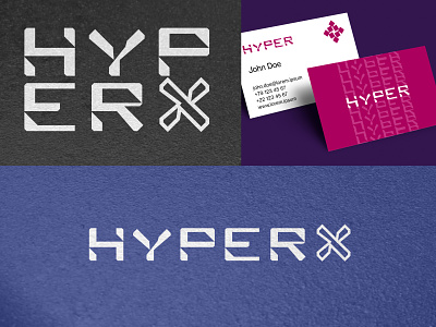 Hyper X Logo Exploration brand branding design grid logo logodesign minimal monogram