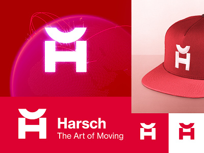 Harsch logo Exploration branding design grid h logo logodesign minimal monogram