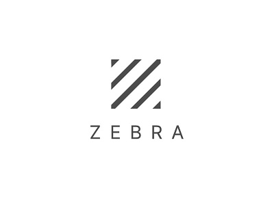 Zebra black design logo monogram