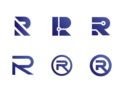 R design globe logo monogram r