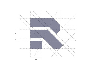 R / Grid branding design grid logo logodesign monogram r